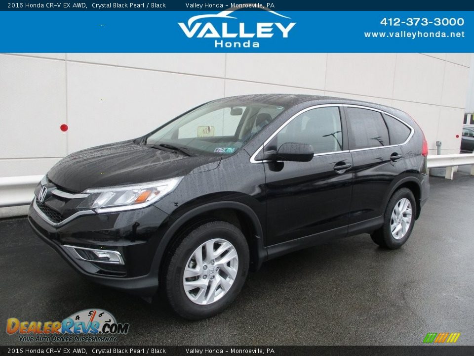 2016 Honda CR-V EX AWD Crystal Black Pearl / Black Photo #1