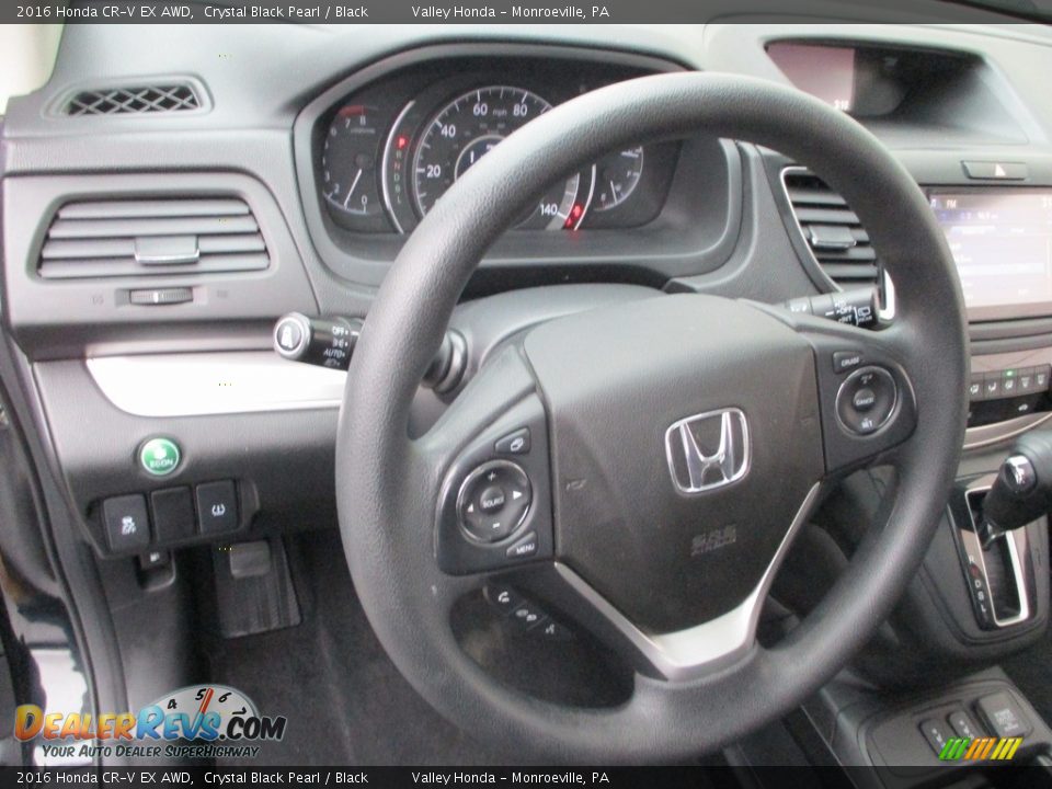 2016 Honda CR-V EX AWD Crystal Black Pearl / Black Photo #14
