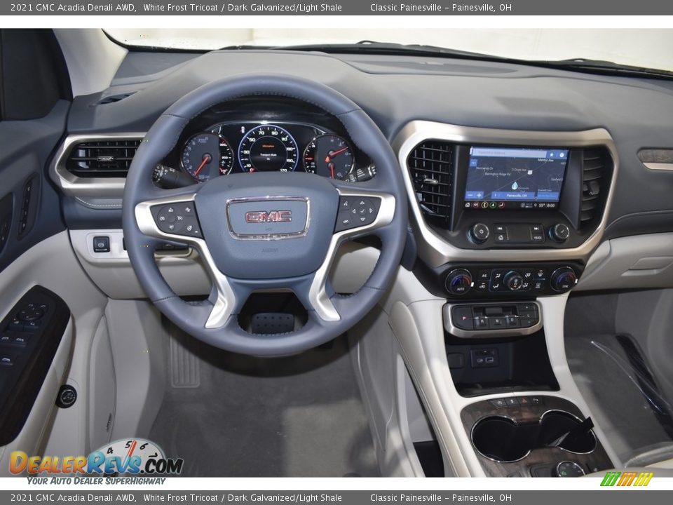 2021 GMC Acadia Denali AWD White Frost Tricoat / Dark Galvanized/Light Shale Photo #12