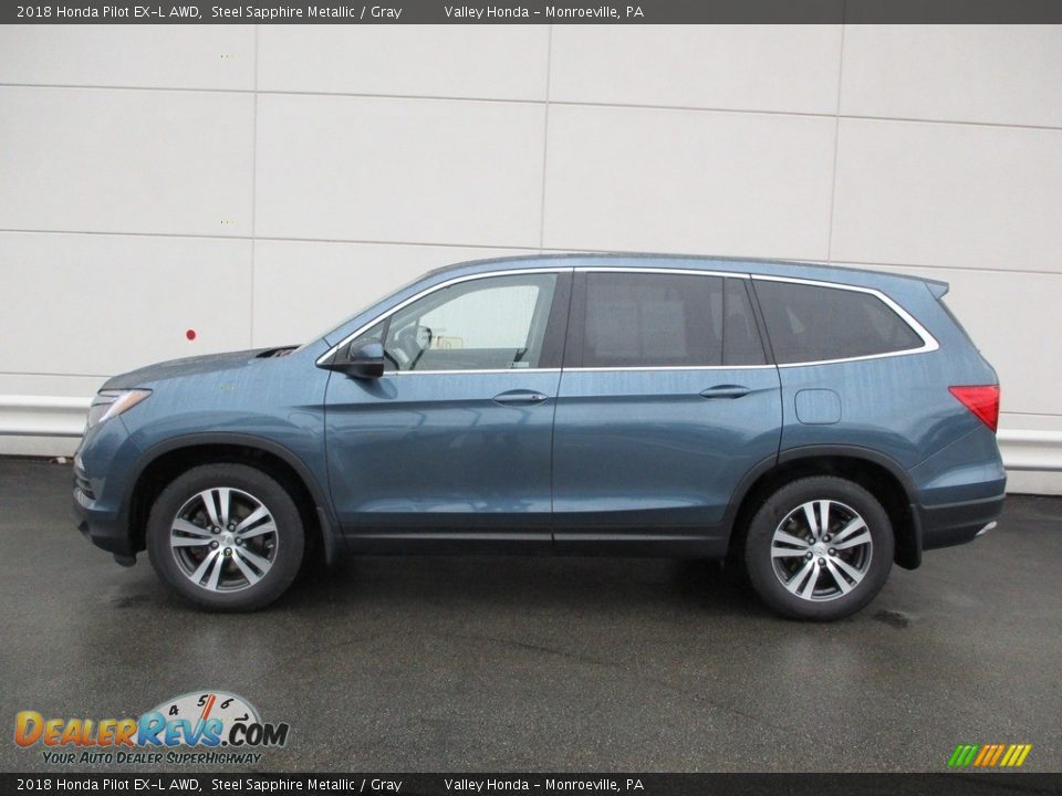 Steel Sapphire Metallic 2018 Honda Pilot EX-L AWD Photo #2