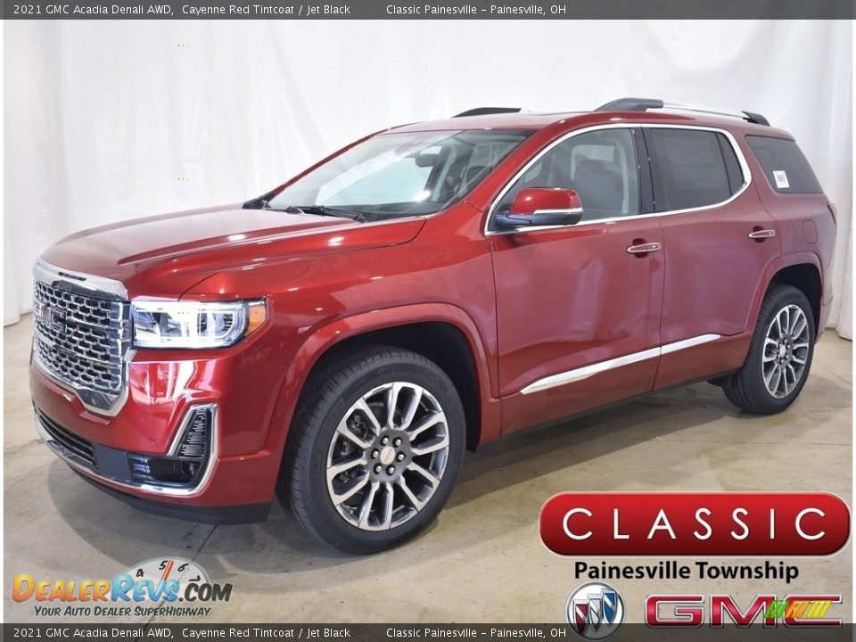 2021 GMC Acadia Denali AWD Cayenne Red Tintcoat / Jet Black Photo #1