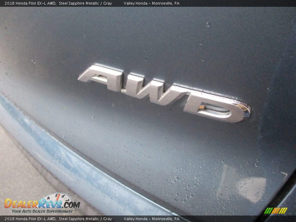 2018 Honda Pilot EX-L AWD Steel Sapphire Metallic / Gray Photo #5