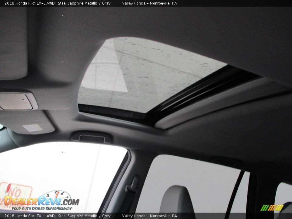 2018 Honda Pilot EX-L AWD Steel Sapphire Metallic / Gray Photo #10