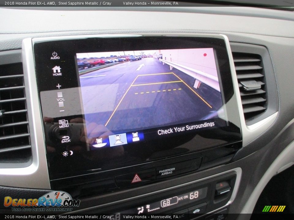 2018 Honda Pilot EX-L AWD Steel Sapphire Metallic / Gray Photo #16