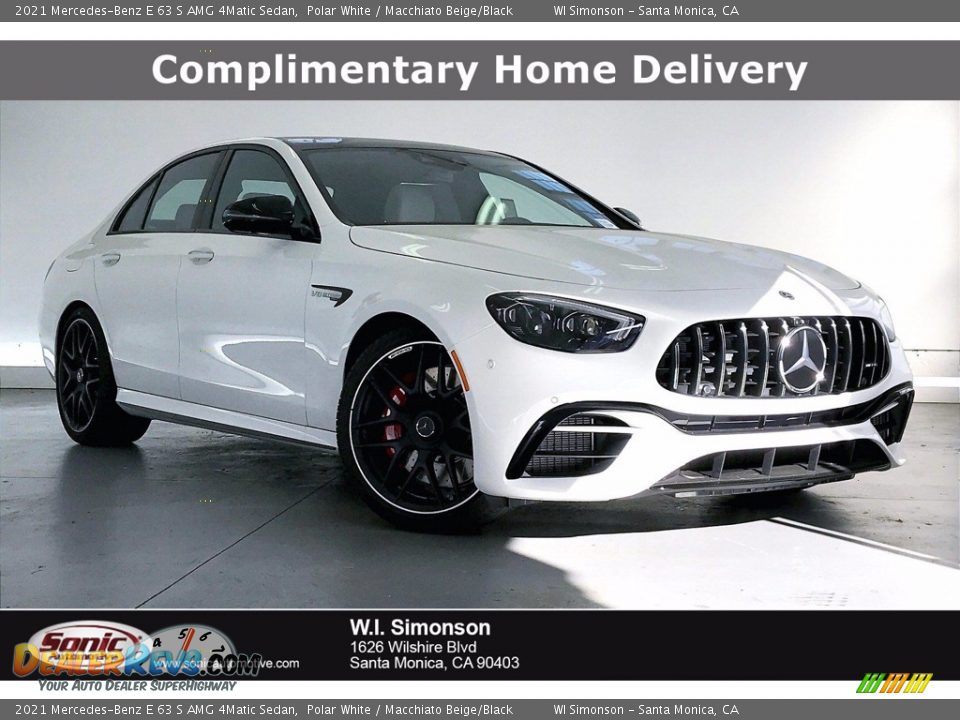 2021 Mercedes-Benz E 63 S AMG 4Matic Sedan Polar White / Macchiato Beige/Black Photo #1