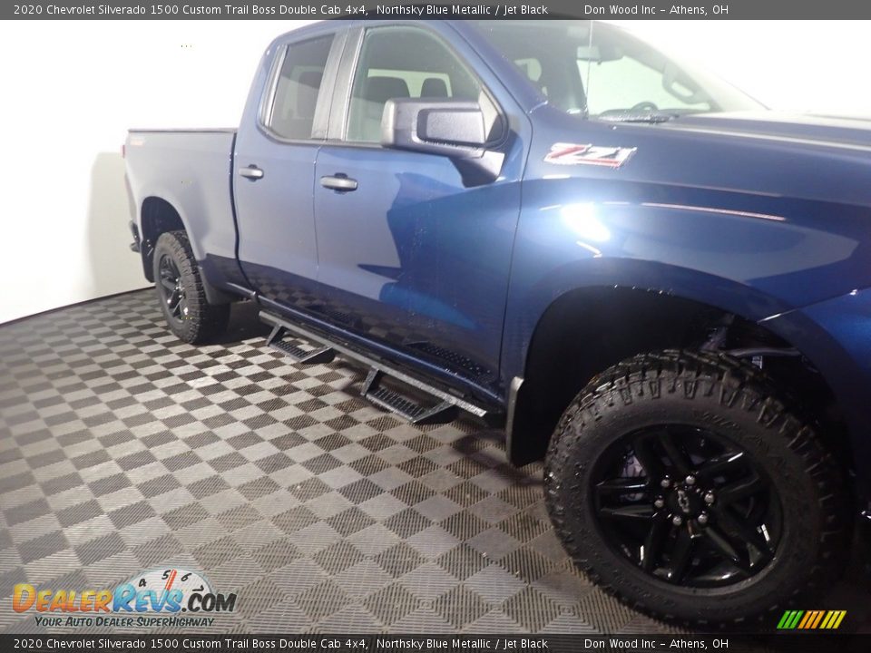 2020 Chevrolet Silverado 1500 Custom Trail Boss Double Cab 4x4 Northsky Blue Metallic / Jet Black Photo #4