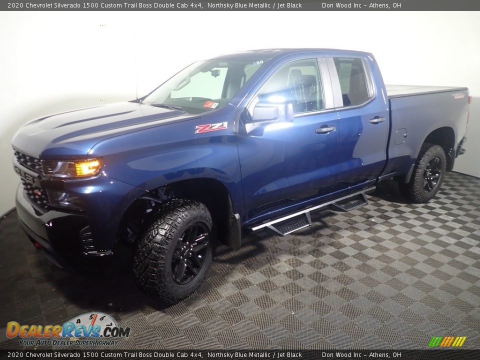 2020 Chevrolet Silverado 1500 Custom Trail Boss Double Cab 4x4 Northsky Blue Metallic / Jet Black Photo #9