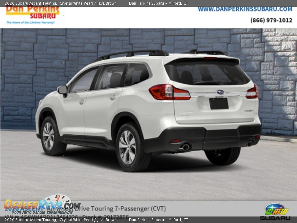 2020 Subaru Ascent Touring Crystal White Pearl / Java Brown Photo #6
