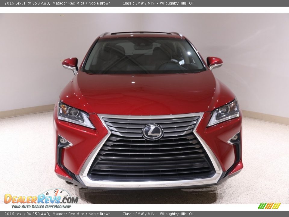 2016 Lexus RX 350 AWD Matador Red Mica / Noble Brown Photo #2