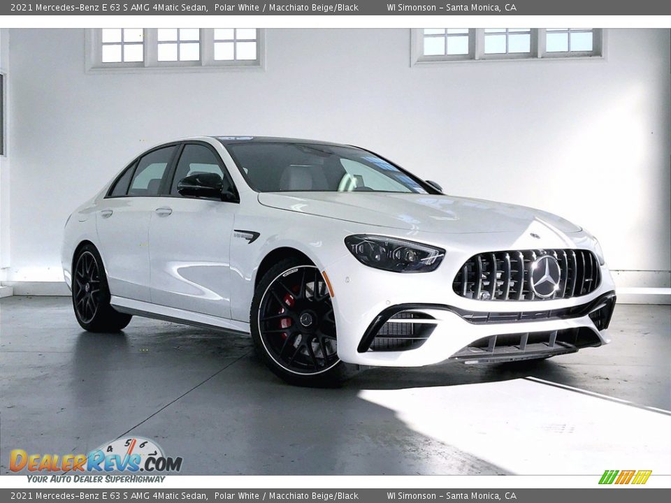 2021 Mercedes-Benz E 63 S AMG 4Matic Sedan Polar White / Macchiato Beige/Black Photo #13