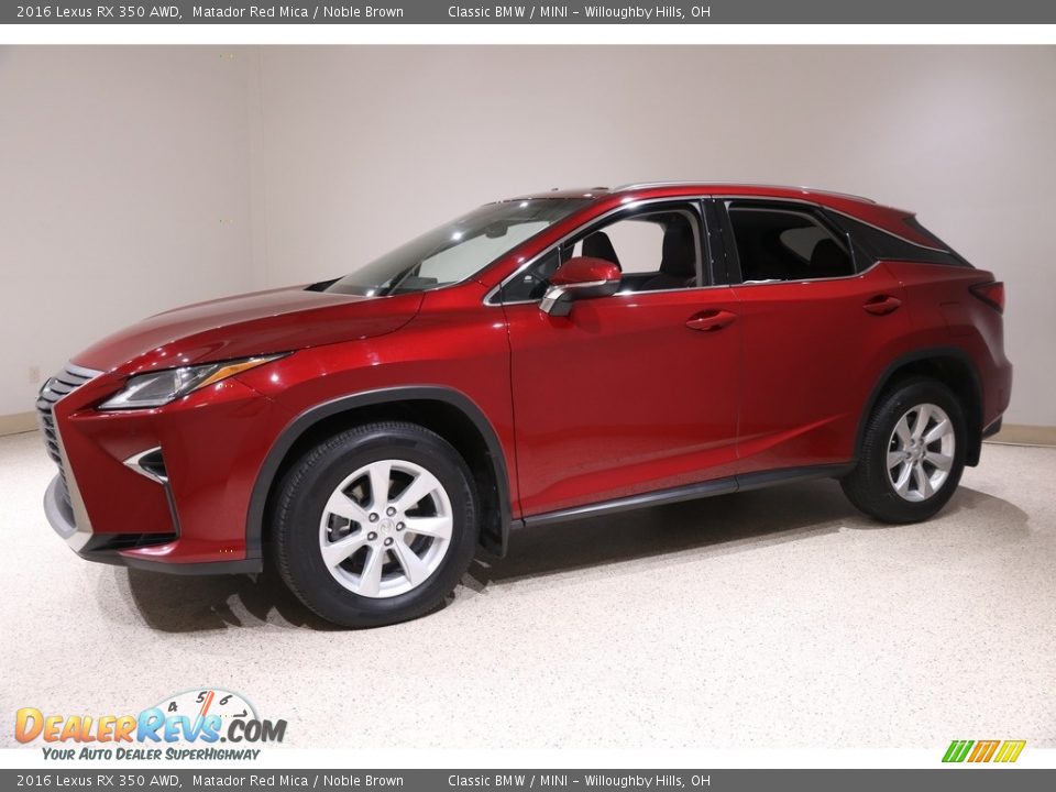2016 Lexus RX 350 AWD Matador Red Mica / Noble Brown Photo #3
