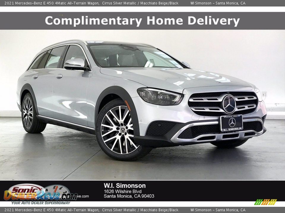 2021 Mercedes-Benz E 450 4Matic All-Terrain Wagon Cirrus Silver Metallic / Macchiato Beige/Black Photo #1