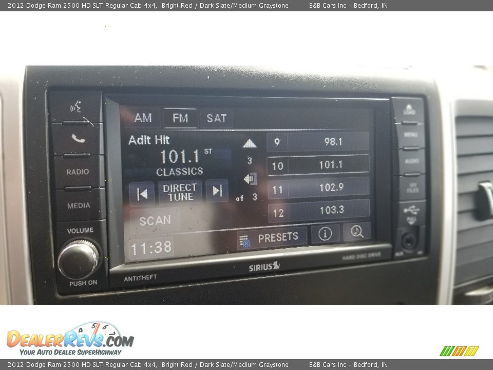 Audio System of 2012 Dodge Ram 2500 HD SLT Regular Cab 4x4 Photo #19