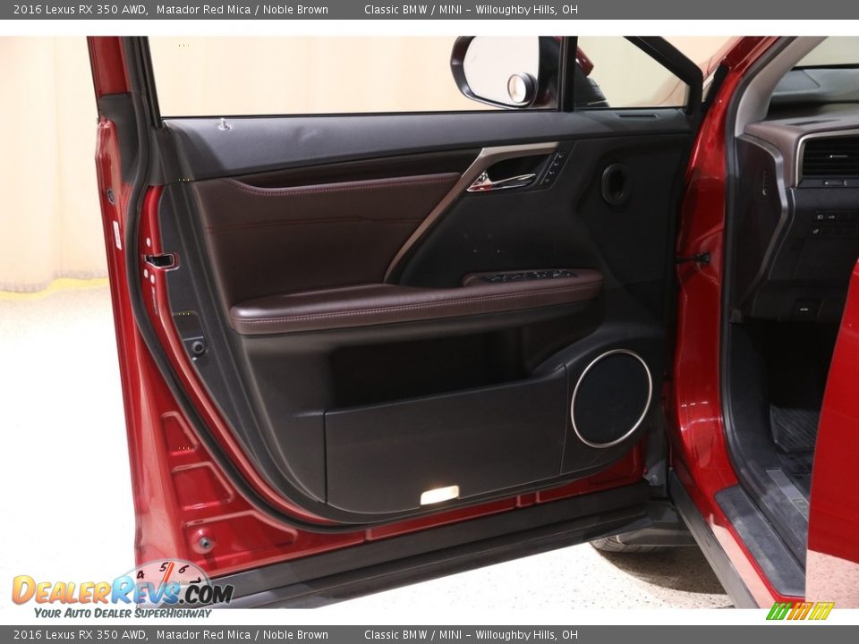 2016 Lexus RX 350 AWD Matador Red Mica / Noble Brown Photo #4