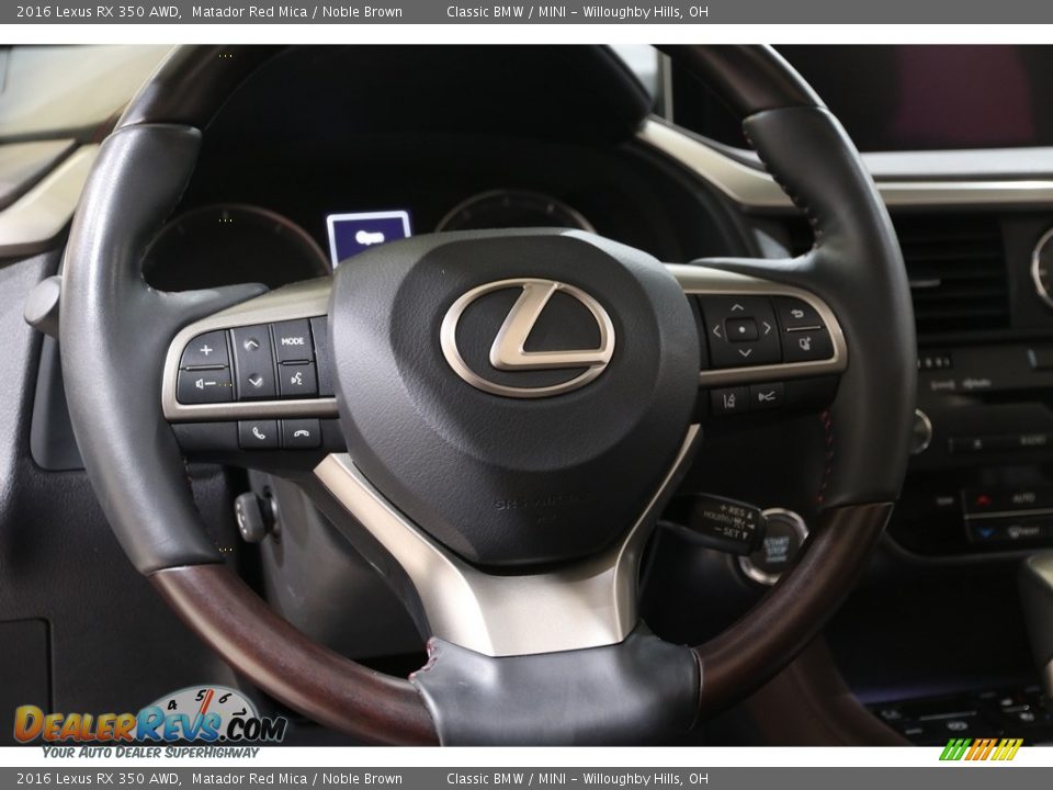 2016 Lexus RX 350 AWD Matador Red Mica / Noble Brown Photo #7