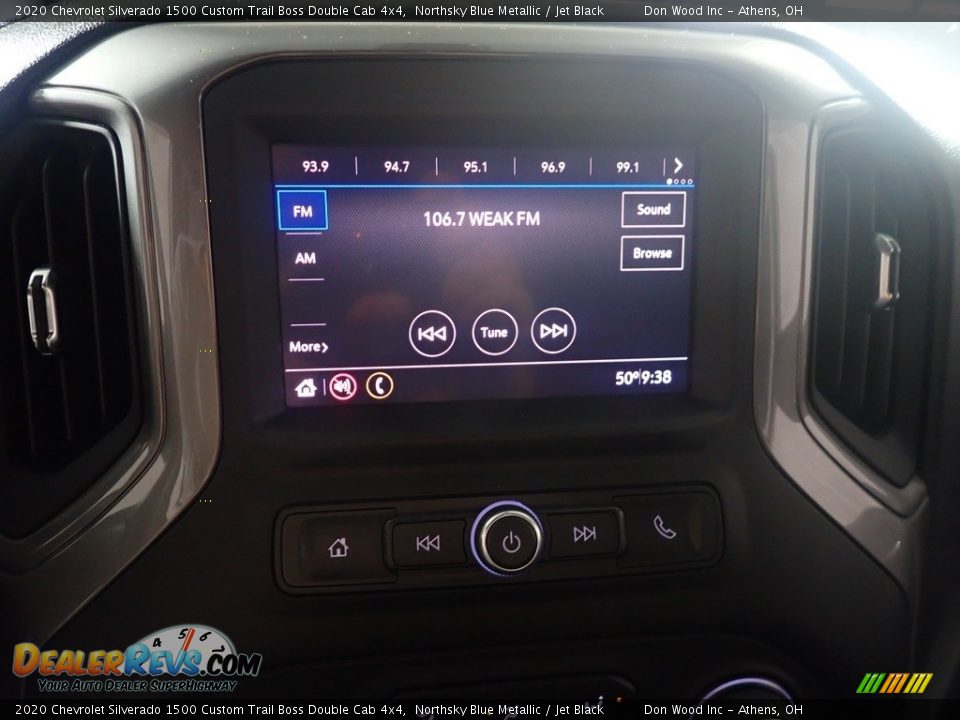 2020 Chevrolet Silverado 1500 Custom Trail Boss Double Cab 4x4 Northsky Blue Metallic / Jet Black Photo #25