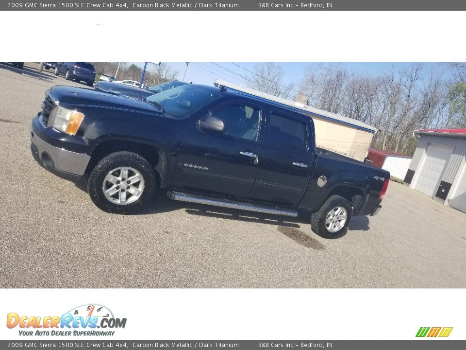 2009 GMC Sierra 1500 SLE Crew Cab 4x4 Carbon Black Metallic / Dark Titanium Photo #2