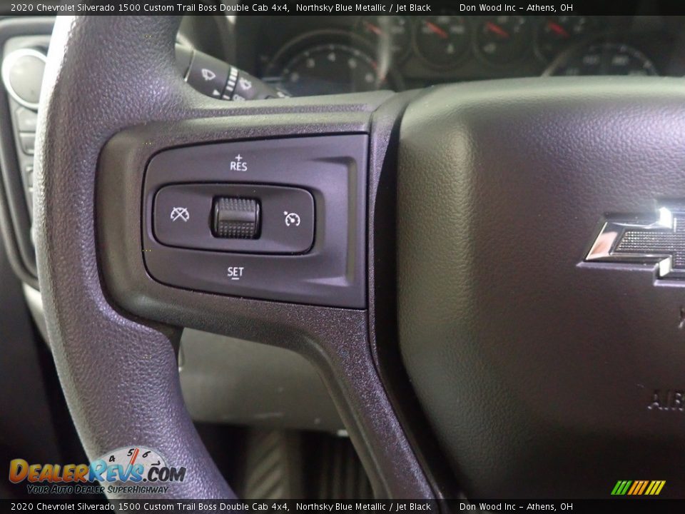 2020 Chevrolet Silverado 1500 Custom Trail Boss Double Cab 4x4 Northsky Blue Metallic / Jet Black Photo #28