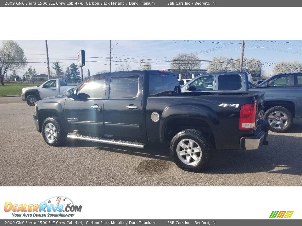 2009 GMC Sierra 1500 SLE Crew Cab 4x4 Carbon Black Metallic / Dark Titanium Photo #3