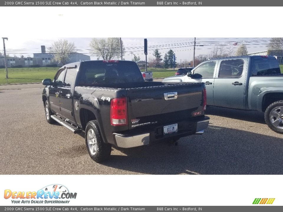 2009 GMC Sierra 1500 SLE Crew Cab 4x4 Carbon Black Metallic / Dark Titanium Photo #4