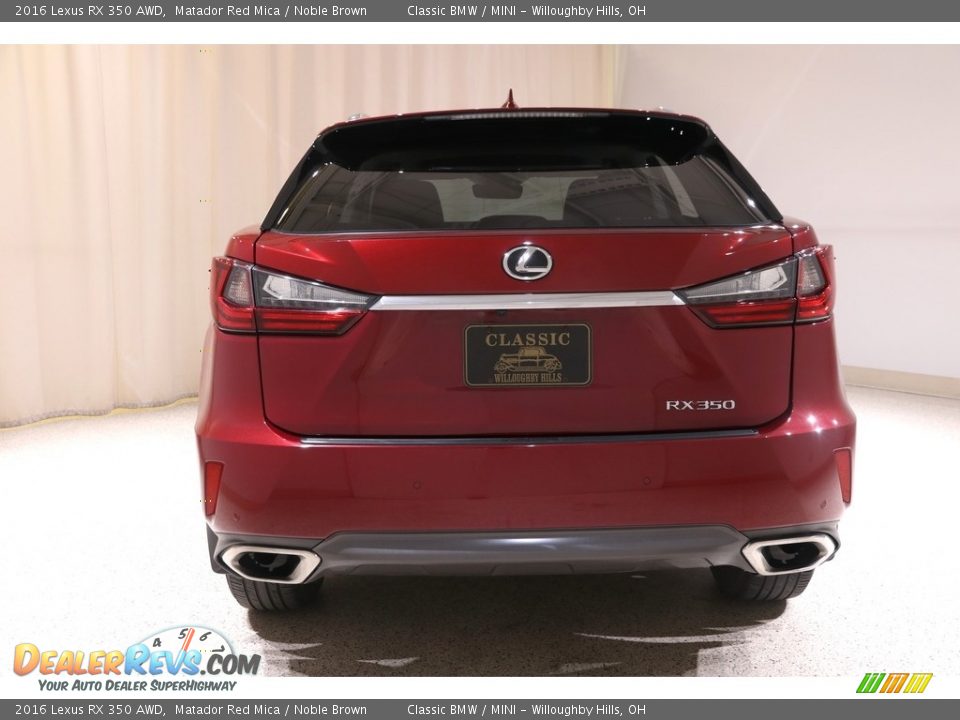 2016 Lexus RX 350 AWD Matador Red Mica / Noble Brown Photo #23