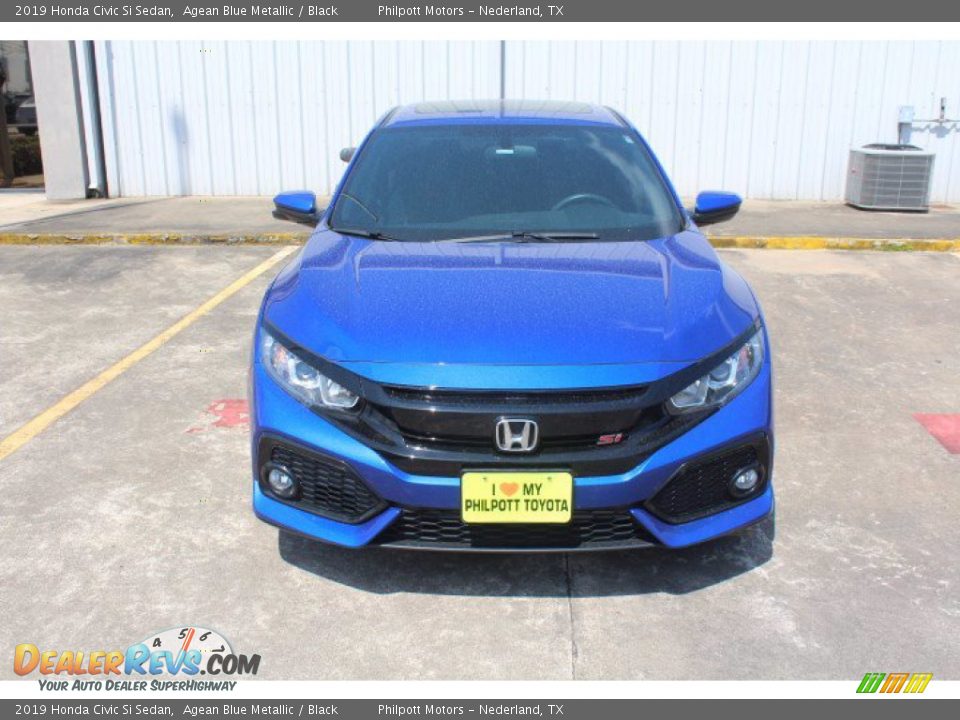 2019 Honda Civic Si Sedan Agean Blue Metallic / Black Photo #2