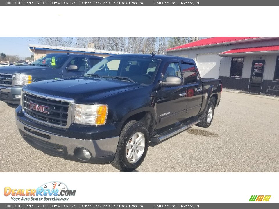 2009 GMC Sierra 1500 SLE Crew Cab 4x4 Carbon Black Metallic / Dark Titanium Photo #23