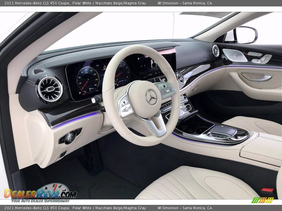 2021 Mercedes-Benz CLS 450 Coupe Polar White / Macchiato Beige/Magma Gray Photo #4