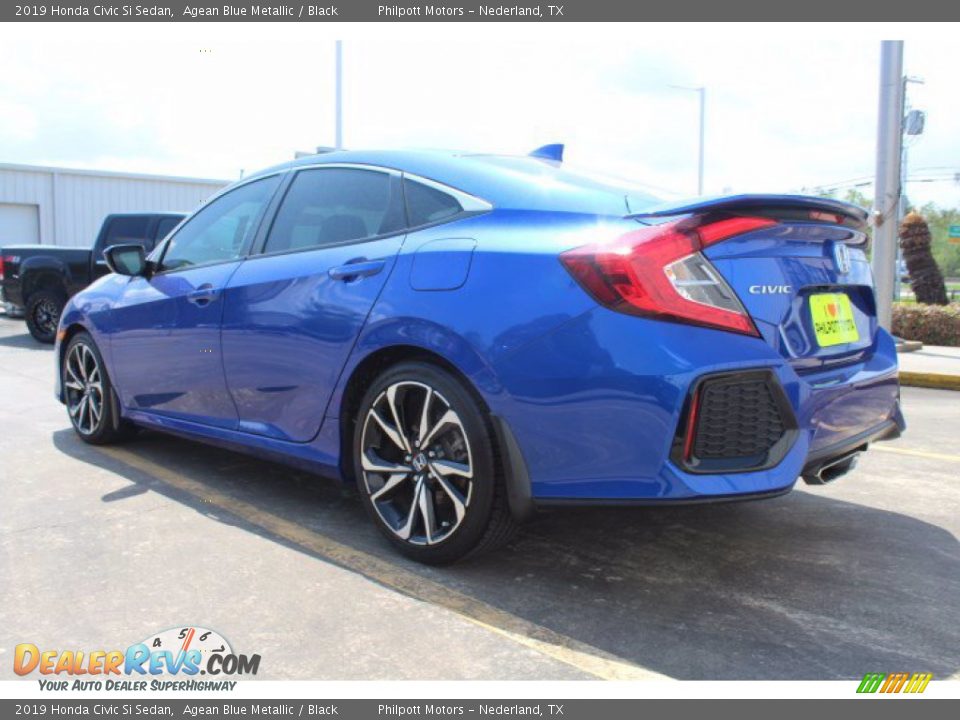 2019 Honda Civic Si Sedan Agean Blue Metallic / Black Photo #5