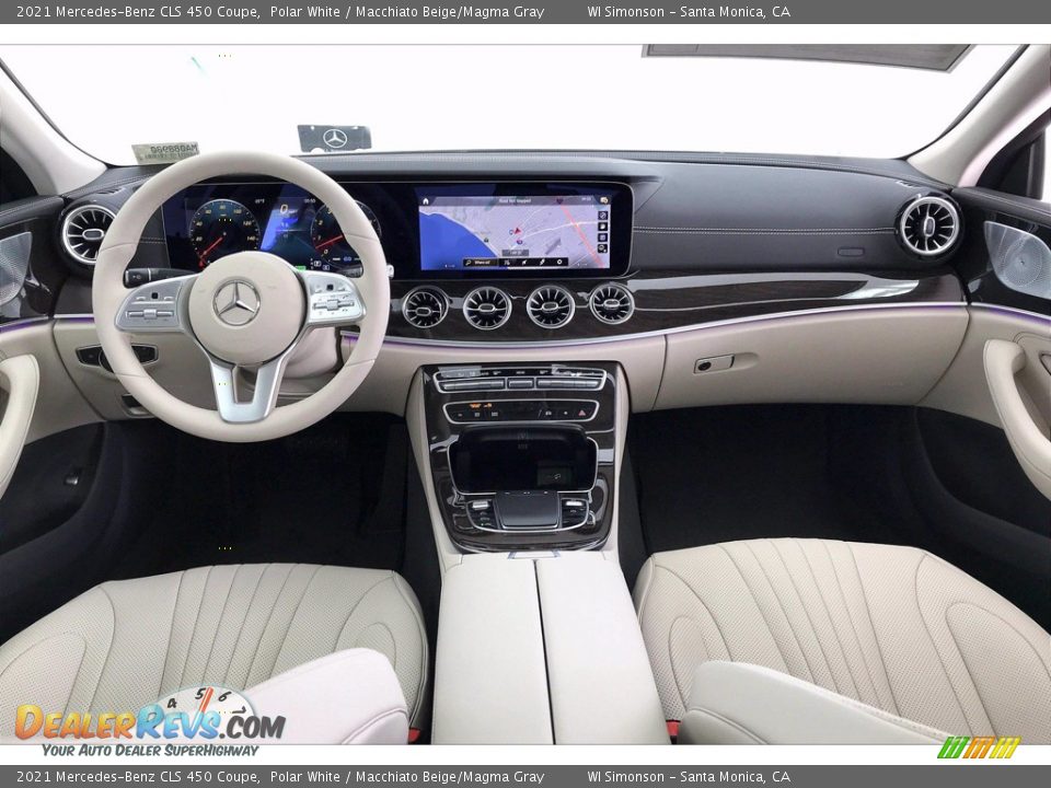 2021 Mercedes-Benz CLS 450 Coupe Polar White / Macchiato Beige/Magma Gray Photo #6