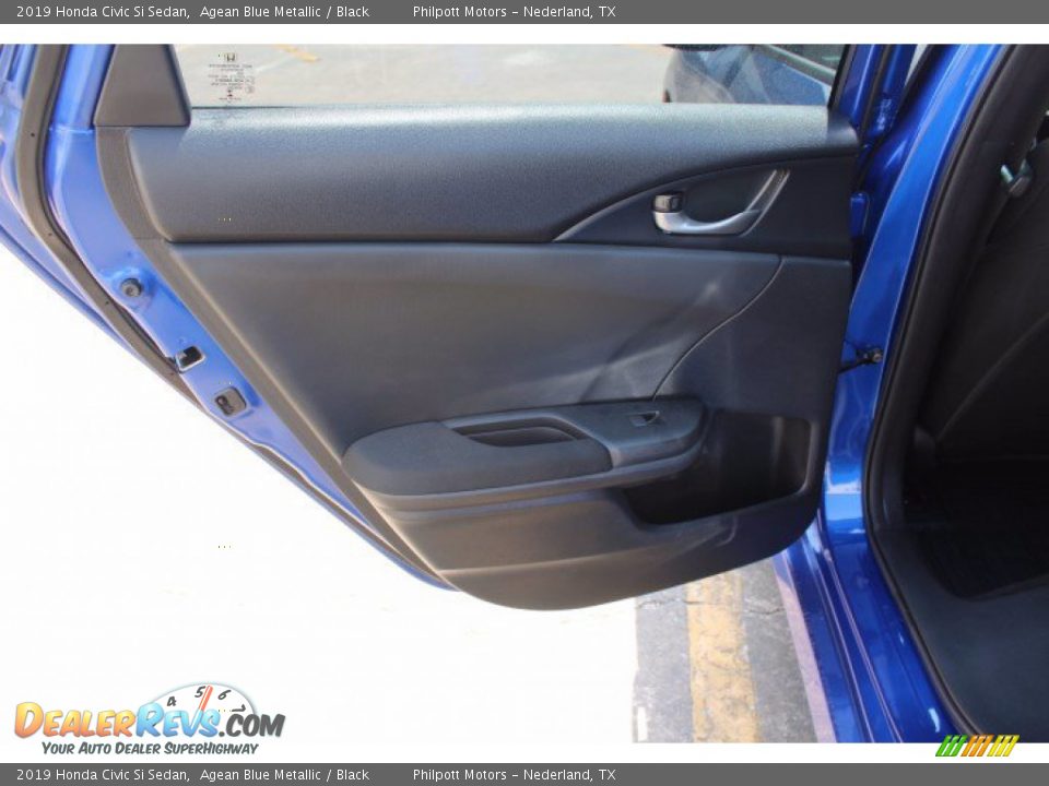 2019 Honda Civic Si Sedan Agean Blue Metallic / Black Photo #11