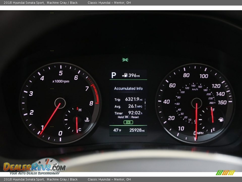 2018 Hyundai Sonata Sport Machine Gray / Black Photo #8