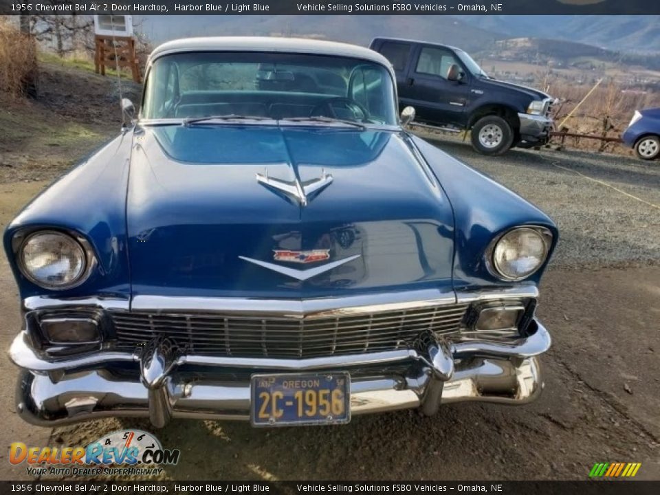 1956 Chevrolet Bel Air 2 Door Hardtop Harbor Blue / Light Blue Photo #2