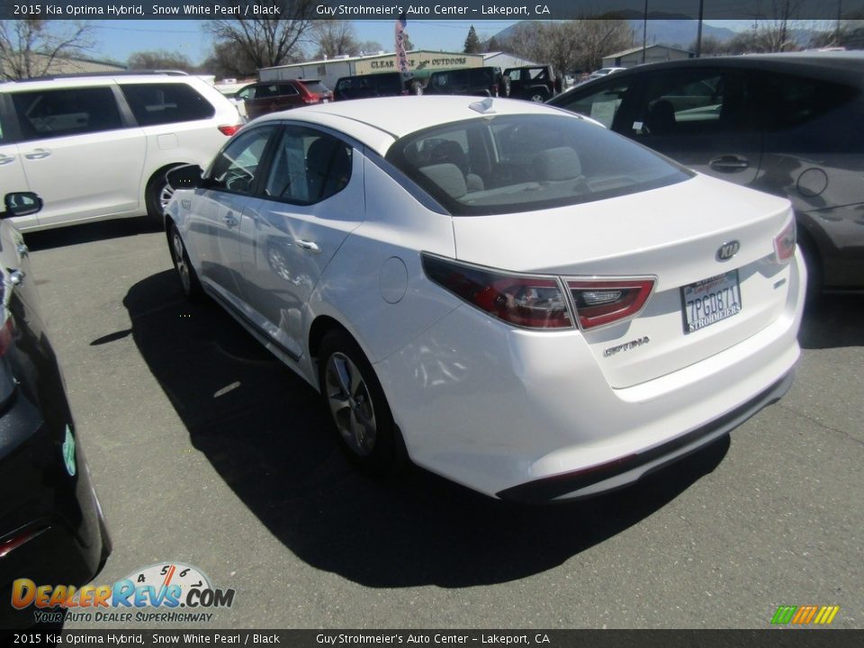 2015 Kia Optima Hybrid Snow White Pearl / Black Photo #6