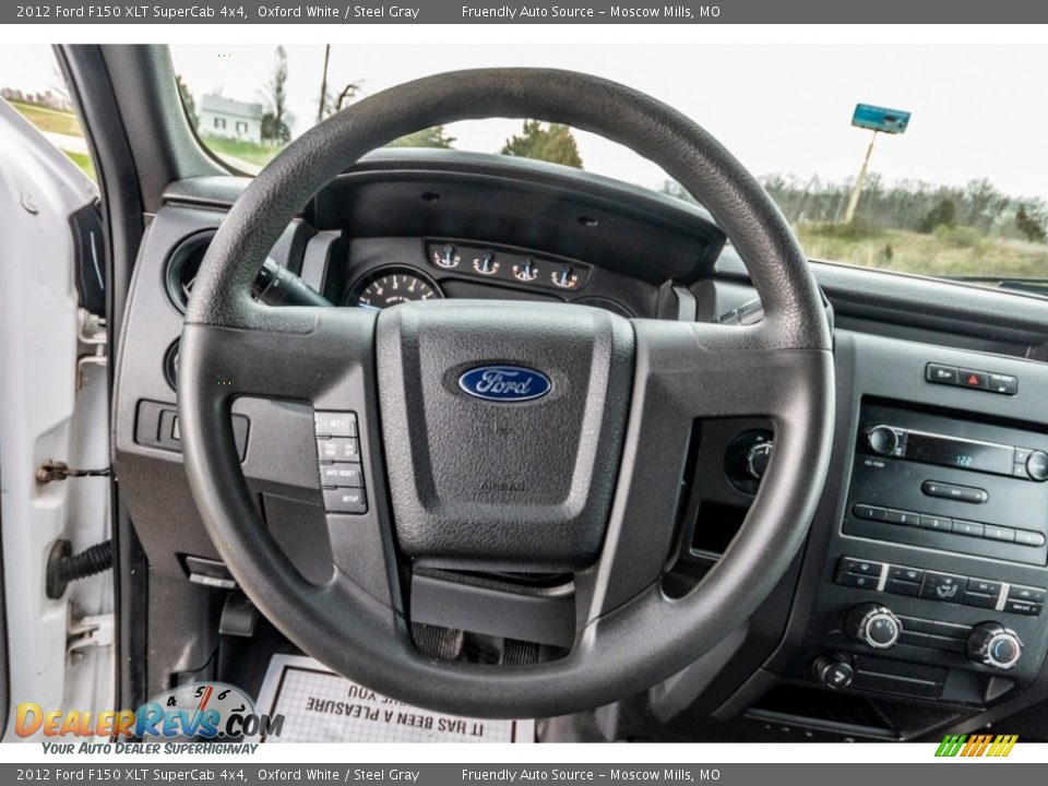 2012 Ford F150 XLT SuperCab 4x4 Oxford White / Steel Gray Photo #35