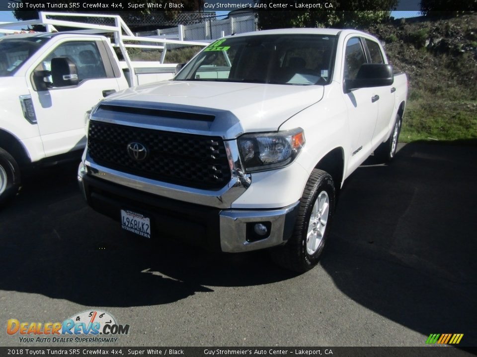 2018 Toyota Tundra SR5 CrewMax 4x4 Super White / Black Photo #3