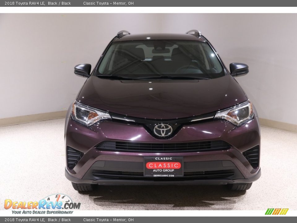 2018 Toyota RAV4 LE Black / Black Photo #2