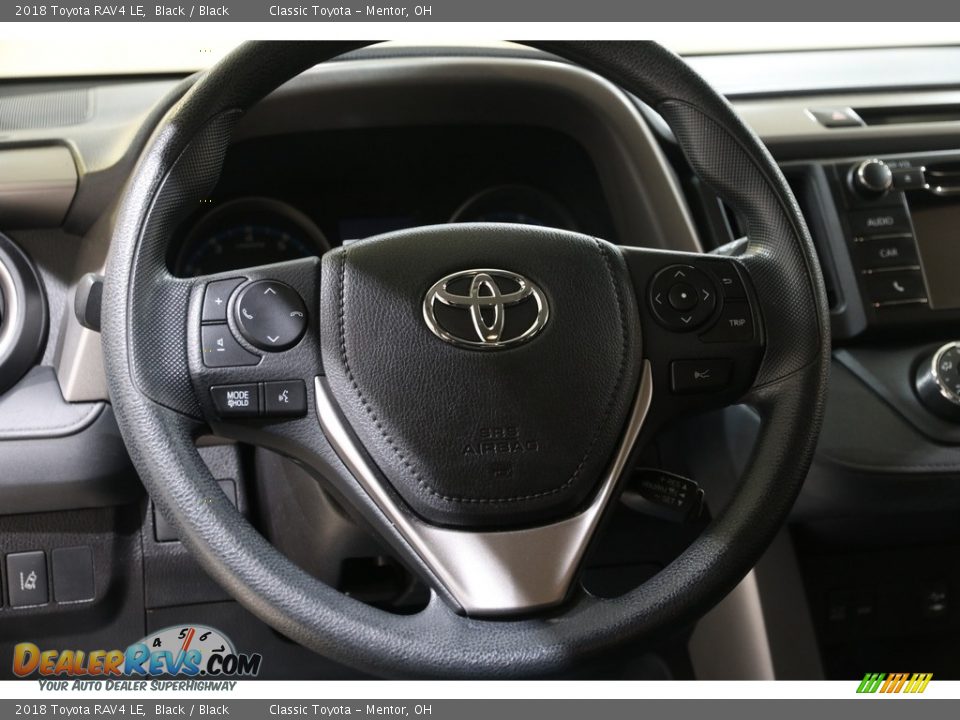 2018 Toyota RAV4 LE Black / Black Photo #7