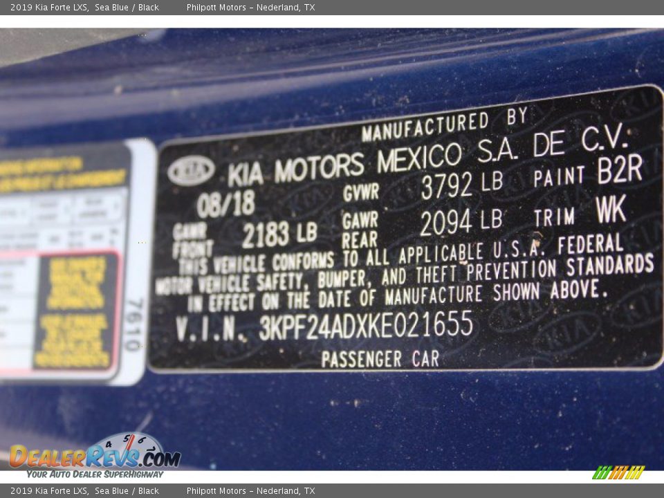 2019 Kia Forte LXS Sea Blue / Black Photo #31