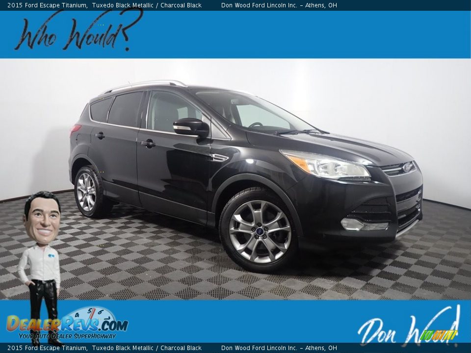 2015 Ford Escape Titanium Tuxedo Black Metallic / Charcoal Black Photo #1
