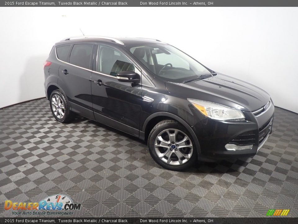 2015 Ford Escape Titanium Tuxedo Black Metallic / Charcoal Black Photo #4