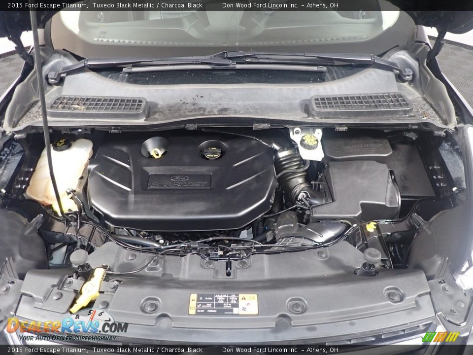 2015 Ford Escape Titanium Tuxedo Black Metallic / Charcoal Black Photo #8