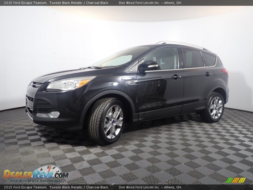 2015 Ford Escape Titanium Tuxedo Black Metallic / Charcoal Black Photo #9