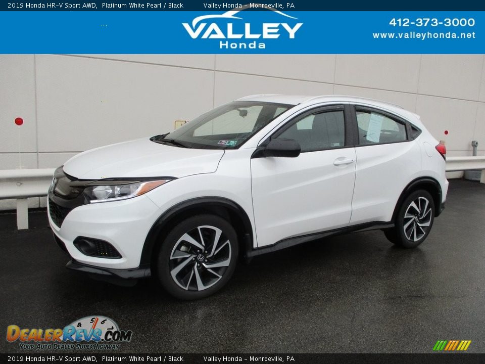 2019 Honda HR-V Sport AWD Platinum White Pearl / Black Photo #1