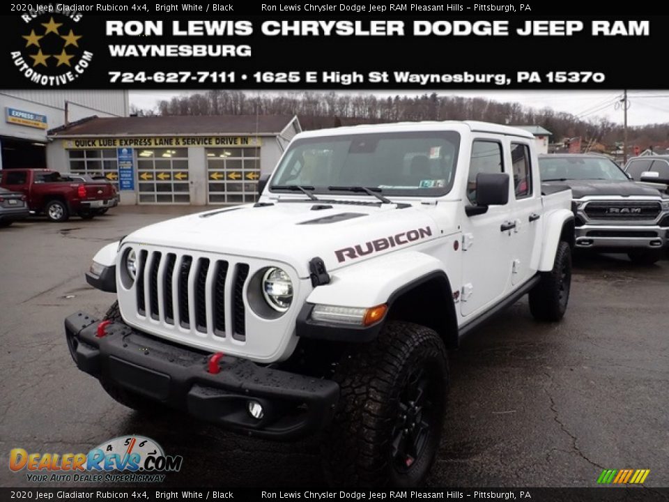 2020 Jeep Gladiator Rubicon 4x4 Bright White / Black Photo #1