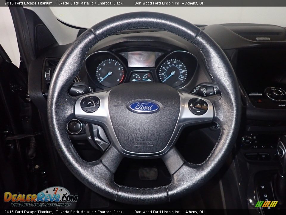 2015 Ford Escape Titanium Tuxedo Black Metallic / Charcoal Black Photo #31