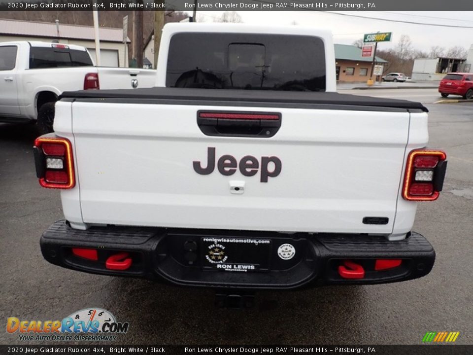 2020 Jeep Gladiator Rubicon 4x4 Bright White / Black Photo #5