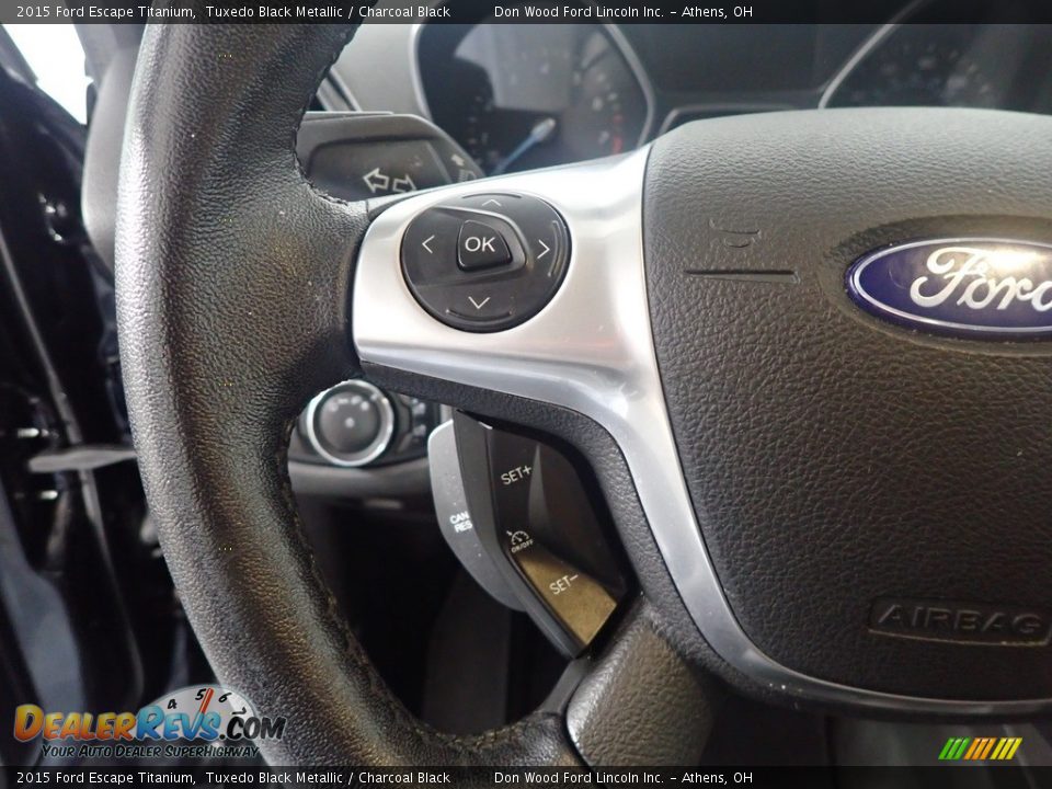 2015 Ford Escape Titanium Tuxedo Black Metallic / Charcoal Black Photo #33