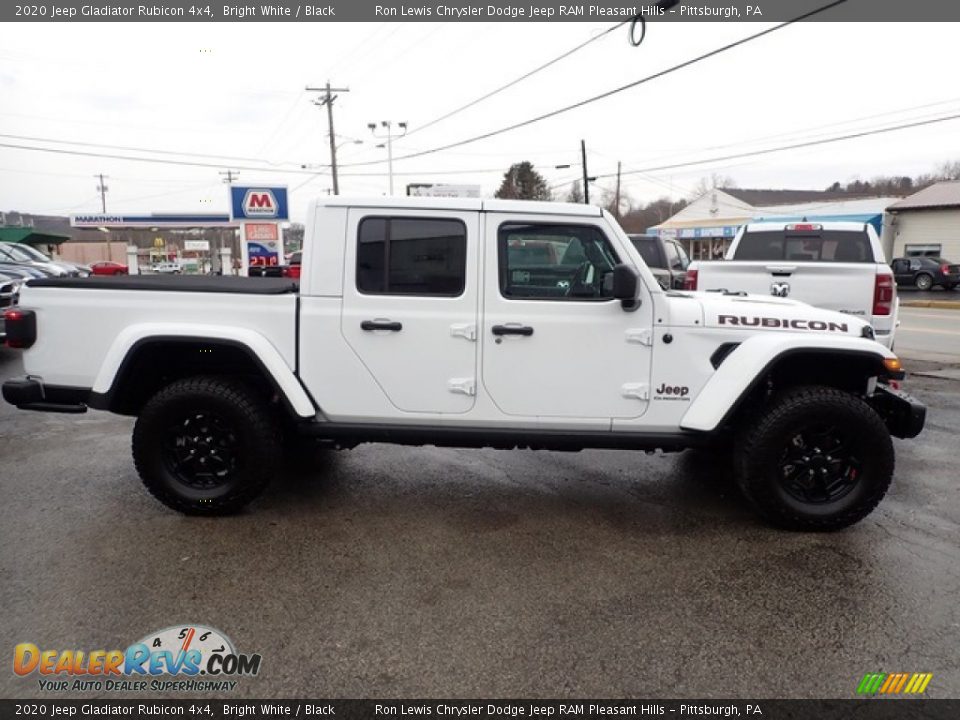 2020 Jeep Gladiator Rubicon 4x4 Bright White / Black Photo #7