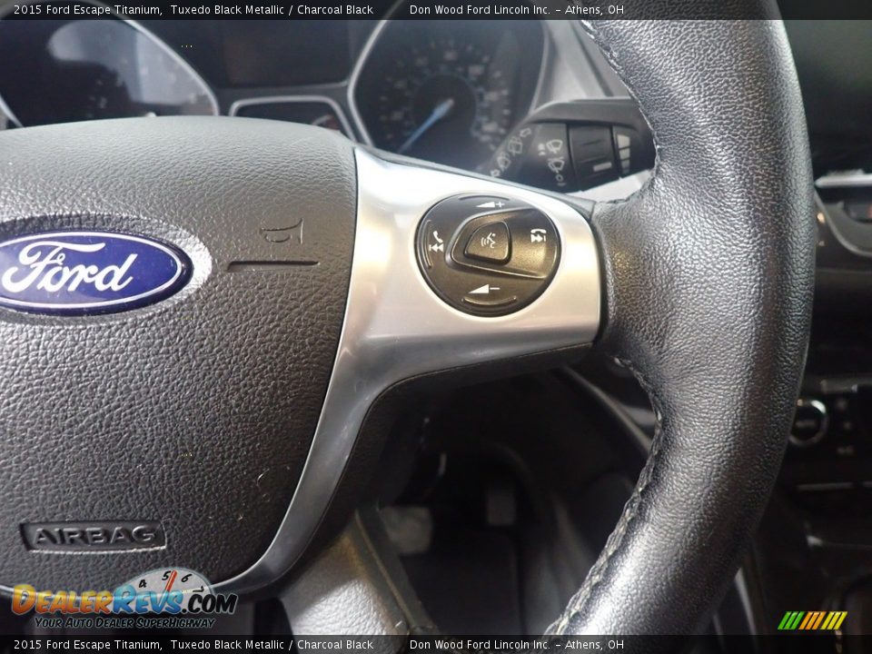 2015 Ford Escape Titanium Tuxedo Black Metallic / Charcoal Black Photo #34